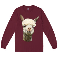 Burgundy Alpaca Head Long Sleeve Tee - LillyAllenDesigns