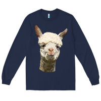 Navy Alpaca Head Long Sleeve Tee - LillyAllenDesigns