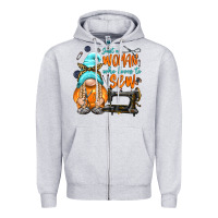 Heather Grey just a woman who loves to sew Zipper Hoodie - NancyCooperArtShop