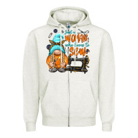 Just A Woman Who Loves To Sew Zipper Hoodie | Teevron