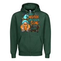 Sports Green just a woman who loves to sew Zipper Hoodie - NancyCooperArtShop