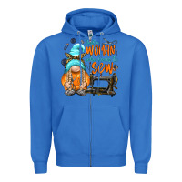 True Royal just a woman who loves to sew Zipper Hoodie - NancyCooperArtShop