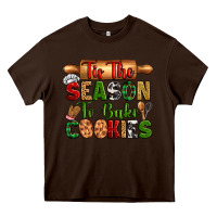 Chocolate Brown tis the season to bake cookies Heavy Core Tee - Zillion Design Studio