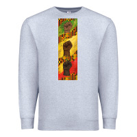 Heather Grey juneteenth pen wrap Premium Sweatshirt - BarkalooDesign