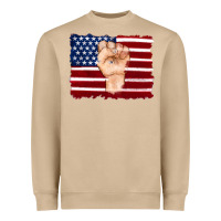 Mushroom american flag with hand Heavyweight Sweatshirt - Artiststas