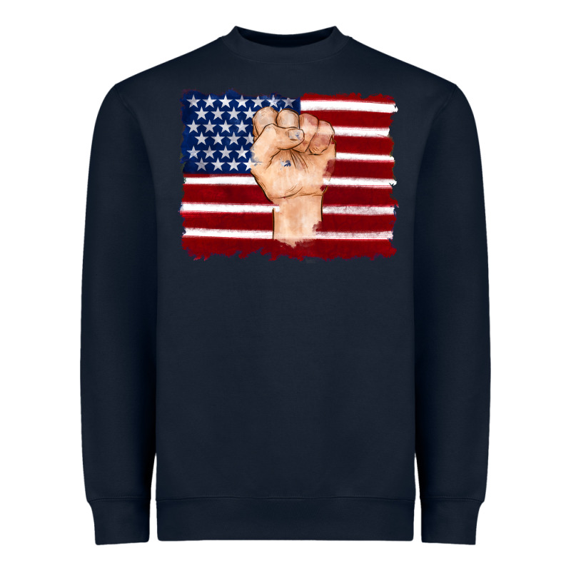 American Flag With Hand Heavyweight Sweatshirt by Artiststas | Teevron