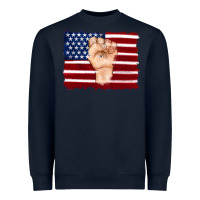 Navy american flag with hand Heavyweight Sweatshirt - Artiststas