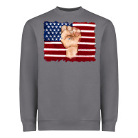 Storm american flag with hand Heavyweight Sweatshirt - Artiststas