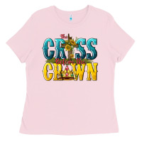 Bubblegum Pink the cross before the crown Ladies Tee - texasbilliewilder