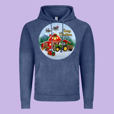 Merry Christmas Small Town Christmas Ornament Vintage Hoodie Designed By Bundleandbundleshop