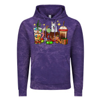 Cloud Purple Christmas coffee cups with White Shepherd Vintage Hoodie - RanaPortraitStore