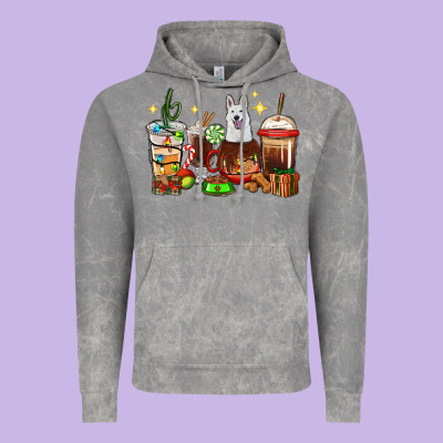 Christmas Coffee Cups With White Shepherd Vintage Hoodie Designed By Ranaportraitstore