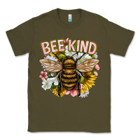 Army Green bee kind Classic Tee - NancyCooperArtShop