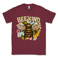 Burgundy bee kind Classic Tee - NancyCooperArtShop