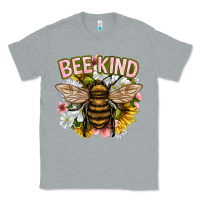 Heather Grey bee kind Classic Tee - NancyCooperArtShop