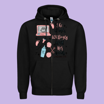 She Works Willingly With Her Hands Zipper Hoodie Designed By Maliassmallbusiness
