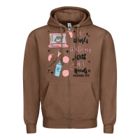 Chestnut she works willingly with her hands Zipper Hoodie - MaliasSmallBusiness