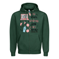 Sports Green she works willingly with her hands Zipper Hoodie - MaliasSmallBusiness