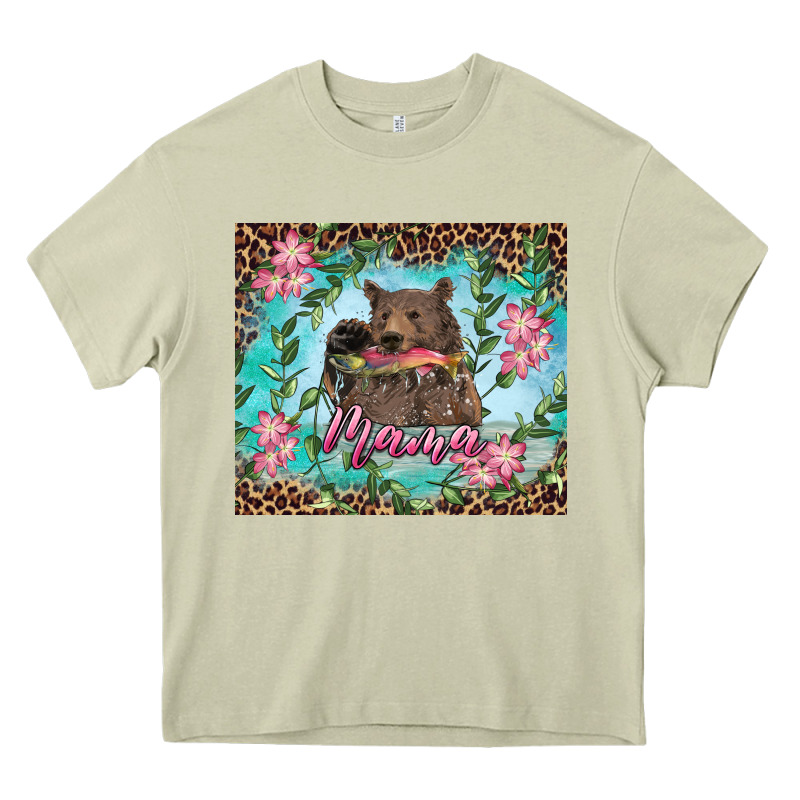 Mama Bear Haunting Fish Floral Tumbler Heavy Core Tee by RanaPortraitStore | Teevron