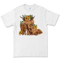 White highland cow family Premium Tee - RanaPortraitStore