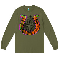 Army Green halloween  horseshoe Long Sleeve Tee - Jasminsmagicworld