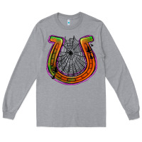 Heather Grey halloween  horseshoe Long Sleeve Tee - Jasminsmagicworld