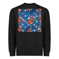 Black 4th of july hotdog seamless pattern Heavyweight Sweatshirt - BundleAndBundleShop