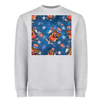 Heather Grey 4th of july hotdog seamless pattern Heavyweight Sweatshirt - BundleAndBundleShop