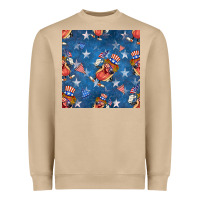 Mushroom 4th of july hotdog seamless pattern Heavyweight Sweatshirt - BundleAndBundleShop
