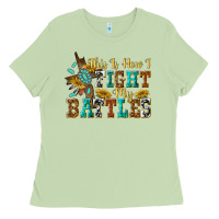 Matcha this is how i fight my battles Ladies Tee - texasbilliewilder