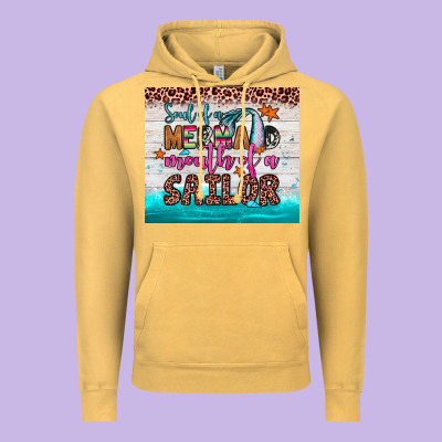 Soul Of A Mermaid Mouth Of A Sailor Vintage Hoodie Designed By Jahusdesignshop