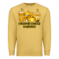 Antique Gold childhood cancer awareness coffee Premium Sweatshirt - Jasminsmagicworld