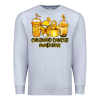 Heather Grey childhood cancer awareness coffee Premium Sweatshirt - Jasminsmagicworld