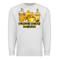 Oatmeal Heather childhood cancer awareness coffee Premium Sweatshirt - Jasminsmagicworld