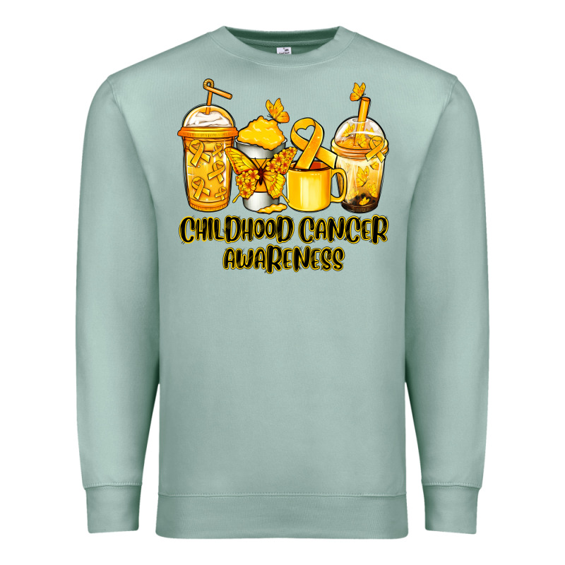 Childhood Cancer Awareness Coffee Premium Sweatshirt by Jasminsmagicworld | Teevron