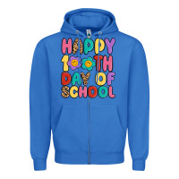 True Royal happy 100 th day of school Zipper Hoodie - MaliasSmallBusiness