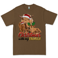 Cacao christmas with my family highland cow cattle and calves Premium Tee - RanaPortraitStore