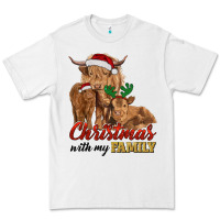 White christmas with my family highland cow cattle and calves Premium Tee - RanaPortraitStore