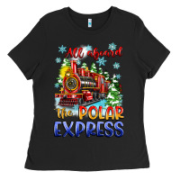 Black all aboard the polar express Ladies Tee - Zillion Design Studio