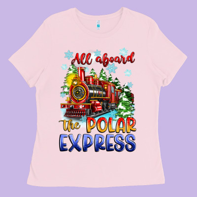 All Aboard The Polar Express Ladies Tee Designed By Zillion Design Studio
