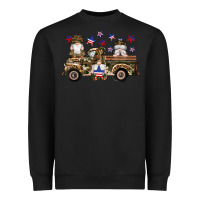 Black camouflage gnomes american flag star truck Heavyweight Sweatshirt - Artiststas