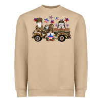 Mushroom camouflage gnomes american flag star truck Heavyweight Sweatshirt - Artiststas