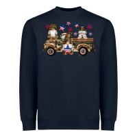Camouflage Gnomes American Flag Star Truck Heavyweight Sweatshirt | Teevron