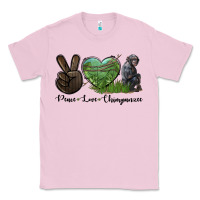 Bubblegum Pink Peace Love Chimpanzee Classic Tee - LillyAllenDesigns