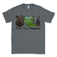 Charcoal Heather Peace Love Chimpanzee Classic Tee - LillyAllenDesigns