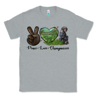 Heather Grey Peace Love Chimpanzee Classic Tee - LillyAllenDesigns