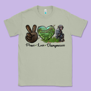Peace Love Chimpanzee Classic Tee Designed By Lillyallendesigns