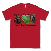 Red Peace Love Chimpanzee Classic Tee - LillyAllenDesigns