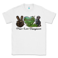 White Peace Love Chimpanzee Classic Tee - LillyAllenDesigns