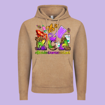 Mardi Gras Rca Resident Care Assistant Vintage Hoodie Designed By Adodesignshop